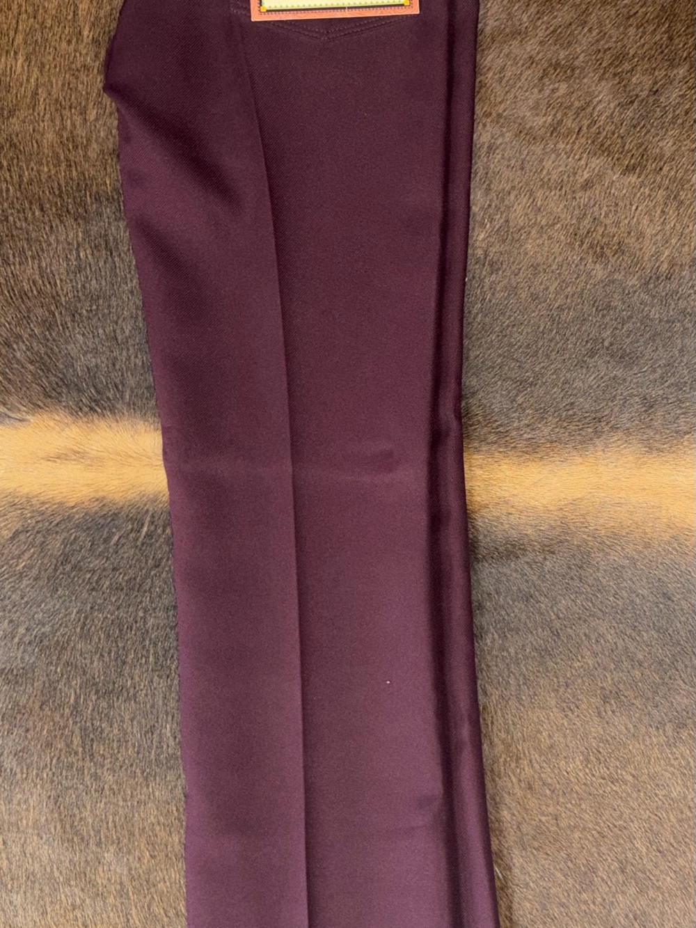 Wrangler Wine Colored Pants with Patch Detail - Picture 4 of 16
